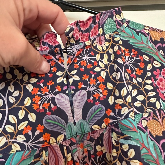 J. Crew Colorful Floral Blouse made with Liberty fabric - Picture 6 of 7